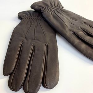 Nordstrom Rack Mens Dark Brown Leather Gloves Thinsulate Poly Lined  Size XL